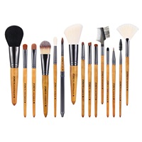Nouveauté : Ensemble de 15 pinceaux de maquillage personnalisés de haute qualité avec pinceau éventail – Kit de pinceaux de maquillage personnalisés de haute qualité