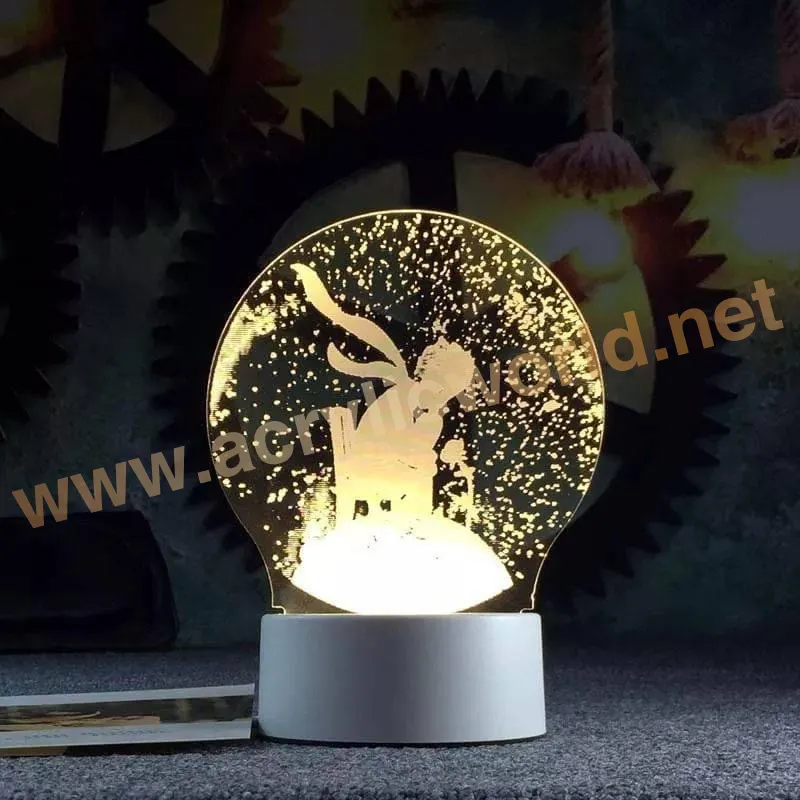 Çin fabrika 3D RGB lamba LED 3D Illusion gece lambası Luminaria Pikachu 7 renk değişimi masa lambası