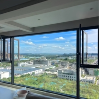 Ventana Abatible de Aluminio con Vidrio Templado, Moderna, Segura y Confiable, Aislamiento Acústico y Térmico, Perfil para Exteriores Arquitectónicos