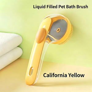 Spazzola da Bagno per Animali Domestici Riempita di Liquido, Spazzola per Massaggio e Toelettatura in Silicone per Cani e Gatti, per Doccia e Pulizia - Product Image 5
