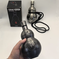 Bouteille d'eau isotherme en acier inoxydable en forme de gourde Wukong Black Myth, thermos sous vide, gourde de sport avec sangle