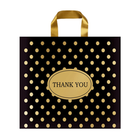 CTCX sac à provisions à poignée en plastique noir personnalisé sacs à main découpés en plastique HDPE sacs en plastique avec votre logo poignée sacs de transport
