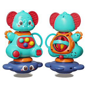 Juguete Educativo Multifuncional <span class=keywords><strong>con</strong></span> Ventosa Giratoria, Sonajero Interactivo para Bebés <span class=keywords><strong>con</strong></span> Forma <span class=keywords><strong>de</strong></span> Elefante y Jirafa - Product Image 1