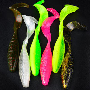 เหยื่อตก<span class=keywords><strong>ปลา</strong></span>แบบนิ่ม OEM 2 ชิ้น/ถุง น้ำหนัก 23.4 กรัม ยาว 16 ซม. 6 สี พร้อมเลเซอร์วิบวับ หางแบบแพดเดิล หางแบบหยิก ใช้กับชุดตกปลาเท็กซัส ริก เหมาะสำหรับตกปลาแบส - Product Image 5