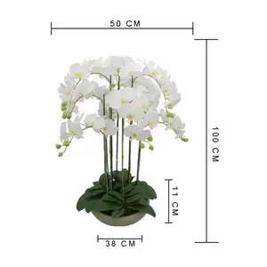 Настоящие трогательные 3D Натуральные Искусственные растения орхидеи Цветы для домашнего декора отеля