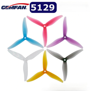 Hélice pré-équilibrée en plastique à <span class=keywords><strong>3</strong></span> pales Gemfan 5129 de 5 pouces pour moteur brushless YUKI, drone de course FPV RC - Product Image 1