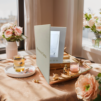 Écran IPS de 7 pouces Premium blanc lin lié numérique mariage vidéo Album livres Portrait vertical