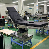 Table d'opération électrique en acier inoxydable pour ophtalmologie, antistatique, avec revêtement PU