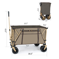 Chariot de Vendeur Ambulant Portable en Acier au Carbone avec Table Pliante Rapide, Chariot Pliable Personnalisé OEM pour Stand Alimentaire et Rangement