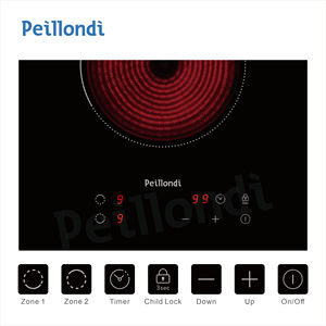 Placa de Cocción con Enchufe, Electrodomésticos de Cocina, 2 Quemadores, Placa de Cerámica Integrada, Placa de Cocción de Cerámica <span class=keywords><strong>Invisible</strong></span> - Product Image 3