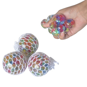 Wholesale Creative Stress-Relief <b>Squeeze</b> Toys Color-Changing Rainbow Grape <b>Balls</b> Decompression Squishies - Product Image 1