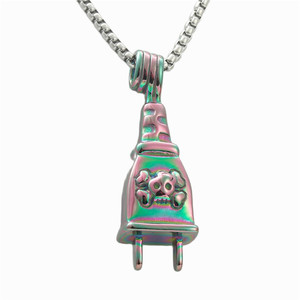 Collar Retro Punk para Hombre con Colgante de Calavera de Acero Inoxidable 233056 - Product Image 5