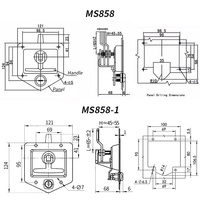 MS858 Loquet à palette à poignée en T pliable en acier inoxydable poli miroir pour remorque, camping-car, camion, boîte à outils, tiroir UTE