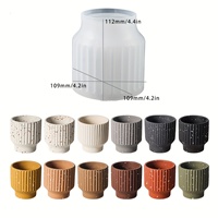 Moule en silicone DIY pour vase, pot de fleurs décoratif moderne en plâtre et béton, fait main, multifonctionnel pour la décoration intérieure