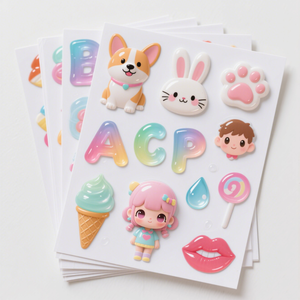 Pegatinas 3D de Alta Calidad, Pegatinas de Princesas para Disfrazarse, Pegatinas de Dibujos Animados para Niñas, Calcomanías Impermeables, Pegatinas 3D de Anime - Product Image 5