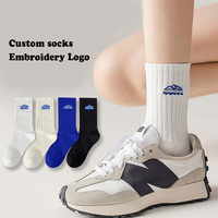 Chaussettes en coton respirant à motif léopard pour hommes et jeunes, avec logo personnalisé, séchage rapide, écologiques, idéales pour le basketball et l'automne