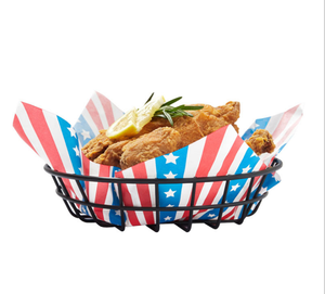 Nuovo eco-friendly cestini di frutta di ferro di fast food per il ristorante semplice <span class=keywords><strong>nero</strong></span> cestino del pane - Product Image 3