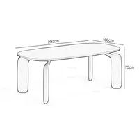 Table à manger ovale en bois massif, OEM ODM, taille personnalisée, peinture bordeaux, fabricant et fournisseur de bureaux de conférence pour la maison et la cuisine, vente en gros