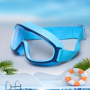 Gafas de Natación para Niños, Impermeables y Antivaho, con Marco Grande, Nueva Tela para la Cabeza, Color Brillante, Silicona, Nuevo Diseño - Product Image 3