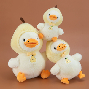 Peluche a forma di anatra ricamata super morbida, giocattolo di peluche per bambini, decorazione per la camera da letto, regalo di compleanno e festività, all'ingrosso - Product Image 3
