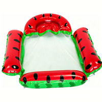 Opblaasbare zwemband hangmat met fruitvorm, van mesh, voor volwassenen, voor zomerfeestjes