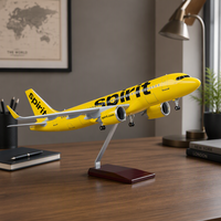 Modèle d'avion Airbus A320 Spirit Airlines en résine ABCI 47 cm, standard, sans éclairage, objet de collection, décoration de bureau