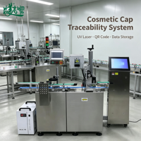 Machine de marquage laser à double stockage cloud local pour le codage rapide des bouchons de bouteilles et le dépistage automatique fiable et stable des défauts