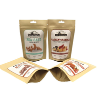 Sac refermable transparent à fermeture éclair pour aliments pour animaux de compagnie, collations, noix et graines - Emballage de qualité alimentaire