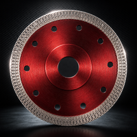 Disque de coupe diamanté OEM à treillis maillé turbo avec corps de 1,0 mm à 1,2 mm pour la découpe de carreaux de porcelaine, outil pour atelier de pierre, ensemble