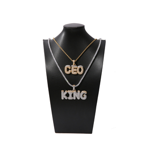 Colgante de letras en inglés, popular, europeo y americano, joyería de hip hop, santa muerte, 2022 - Product Image 5