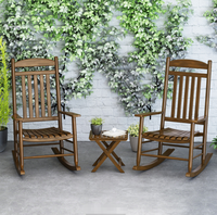 Fauteuils à bascule portables légers en bois massif de style européen moderne STG pour l'extérieur, la villa, le salon, le jardin, la maison, l'hôtel, la cour