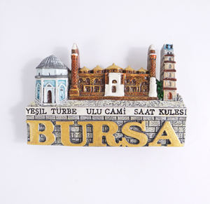 Vente chaude Personnalisé Bursa Pays <span class=keywords><strong>Ville</strong></span> 3d Aimants De Réfrigérateur Pas Cher Réfrigérateur Aimant Souvenir avec <span class=keywords><strong>Ville</strong></span> Landmark Aimants Promotionnels - Product Image 1