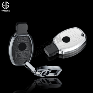 Nueva Funda de cuero de aleación de aluminio para llave de coche para Mercedes W212 W204 para Benz A B C <span class=keywords><strong>E</strong></span> GL S GLA GLK CLS clase AMG W205 W463 W176 - Product Image 6