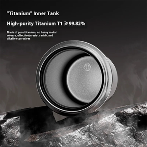 Taza aislada de titanio puro para la salud, taza de agua antibacteriana, taza de té portátil de gran capacidad, taza aislada para el hogar y la Oficina - Product Image 3