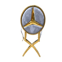 Chaises de banquet grises en métal doré de qualité supérieure pour les organisateurs d'événements
