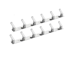 6 Pin Adjustable Stainless Steel Cloth <b>Hook</b> Wall Mounted Heavy Duty Rustproof Door Hanger Coat Bathroom <b>Kitchen</b> Bedroom SS202 - Product Image 2