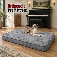 Matelas orthopédique pour chien de marque avec options de surpiqûres personnalisées, de passepoil et de tissu de revêtement pour literie pour animaux de compagnie sur mesure