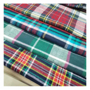 Telas de franela teñidas de hilo para hombres, 100% algodón, camisa <span class=keywords><strong>Y</strong></span>/<span class=keywords><strong>D</strong></span>, barata, CVC, pijamas de franela, lote disponible - Product Image 1