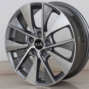 Almacenado para KIA 17*6,5 18*7,0 listo para enviar ruedas de aleación negras molidas 5X114.3 para coche Yulia - Product Image 3
