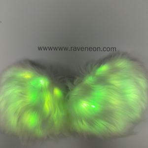 Reggiseno in Pelliccia Bianca Luminoso per Ragazze Sexy, per Club e Danza, Reggiseno Luminoso per Performance - Product Image 3