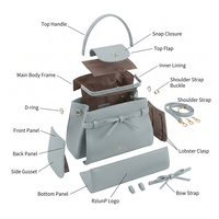 Sac à main en cuir véritable LZ OEM ODM pour femme avec nœud, sacs fourre-tout en cuir, sac à bandoulière, fabricant de logos personnalisés Guangzhou