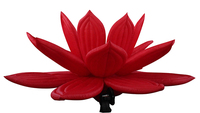 Fleur gonflable lumineuse Led de lotus géant de décoration de mariage blanc de 4m pour l'événement extérieur et d'intérieur de festival