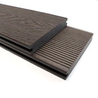 Revêtement de terrasse WPC moderne à prix d'usine, antidérapant, à grain de bois composite, pour jardin extérieur et piscine
