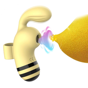 Vibrador de succión de clítoris en forma de abeja, Juguetes sexuales de silicona recargables, estimulador de pezón <span class=keywords><strong>Oral</strong></span> para dedo, juguete sexual para mujeres - Product Image 1
