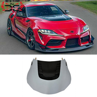 Pour Toyota GR Supra A90 A91 MK5 – Panneau de capot en fibre de carbone semi-sèche style V avec boulons – Nouvelle conception améliorée – Accessoires automobiles