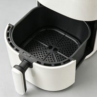 Friteuse à air électrique multifonctionnelle moderne carrée en plastique sans huile de grande capacité 4,5 L pour la maison