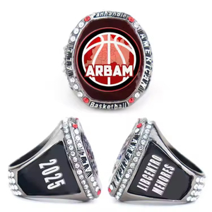 Bagues de championnat décontractées/sportives pour hommes, personnalisées en gros, plaquées or 18 carats, en alliage, avec zircon naturel certifié CMA, motif constellation - Product Image 4