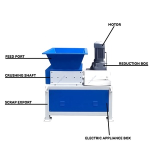 Nhà máy bán kim loại Máy tái chế phế liệu máy tính điện thoại di động tái chế Shredder giá tốt đôi Trục Cắt Shredder - Product Image 6