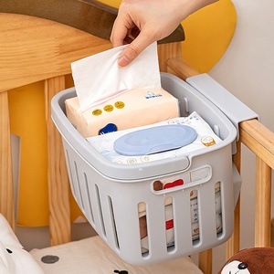 Organizador de Pañales para Bebés Recién Nacidos, Elegante Organizador de Cuna, Cesta de Almacenamiento de Silicona para Pañales y Toallitas Húmedas - Product Image 4