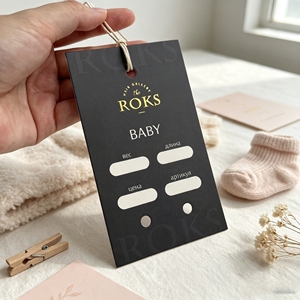Carte de présentation personnalisée en papier noir pour bijoux, avec estampage à chaud doré, pour boucles d'oreilles, avec logo imprimé, carte d'emballage pour boucles d'oreilles - Product Image 1
